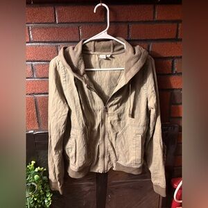 BP Olive Zip Hoodie Jacket Women’s Medium Casual Utility Zip Up